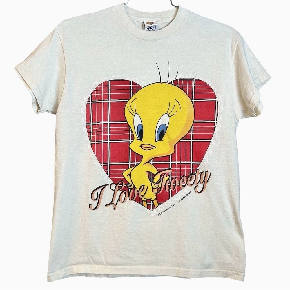 Vintage 1995 Looney Tunes I Love Tweety T-Shirt Size XL (fits M/L)  Made In USA